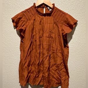 NWOT Nanette Lepore Vibrant Orange Blouse Size S